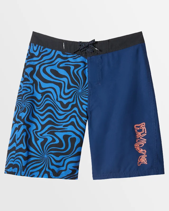 surf clothing with long sleeves for sun protection-Boys 8-16 Everyday Warped 17" Boardshorts