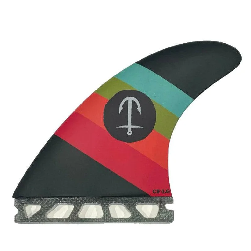 surfboard fins for maximizing grip in turns-Captain Fin Co. CF Series 5-Fin Single Tab Black