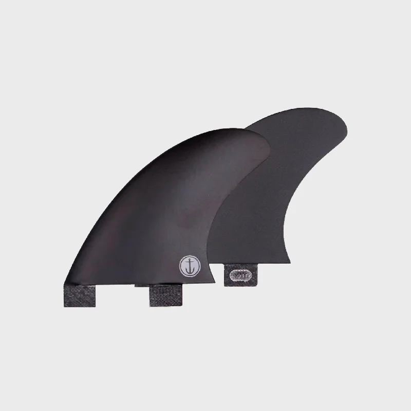 surfboard fins with improved maneuvering-Captain Fin Side Biter Twin Tab - Large - Black