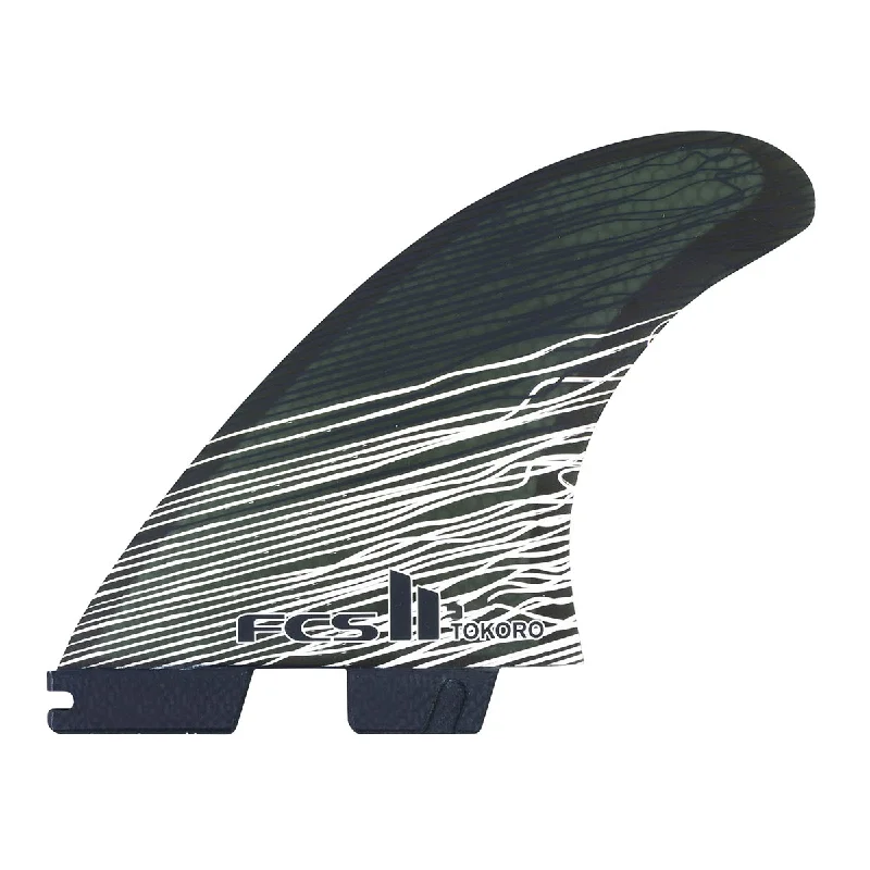 surfboard fins with improved flex for turns-FCS II Tokoro Tri Fin Set - Medium