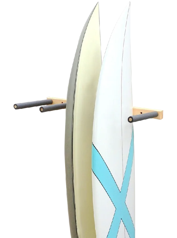 surfboard bags for easy transportation-Surfboard Wall Rack VERTICAL - Wooden Triple by Pro Racks