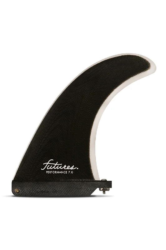 surfboard fins for large wave conditions-Futures Fins Performance 7" Longboard Fin - Smoke / Grey