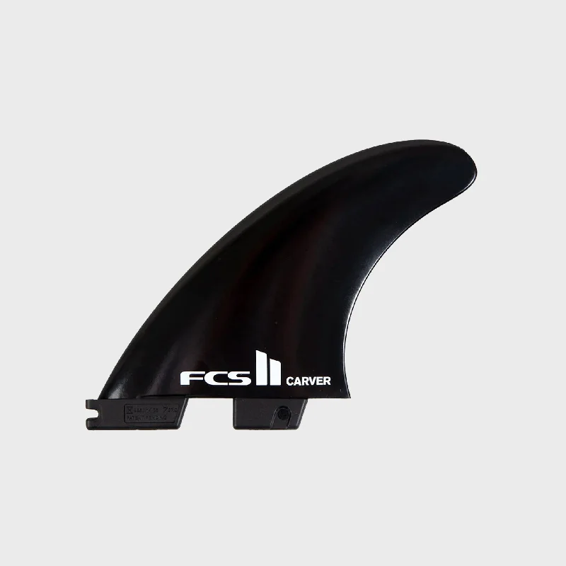 surfboard fins with soft edges for smoother rides-FCS Carver Glass Flex FCS II Tri Fins - Large - Black