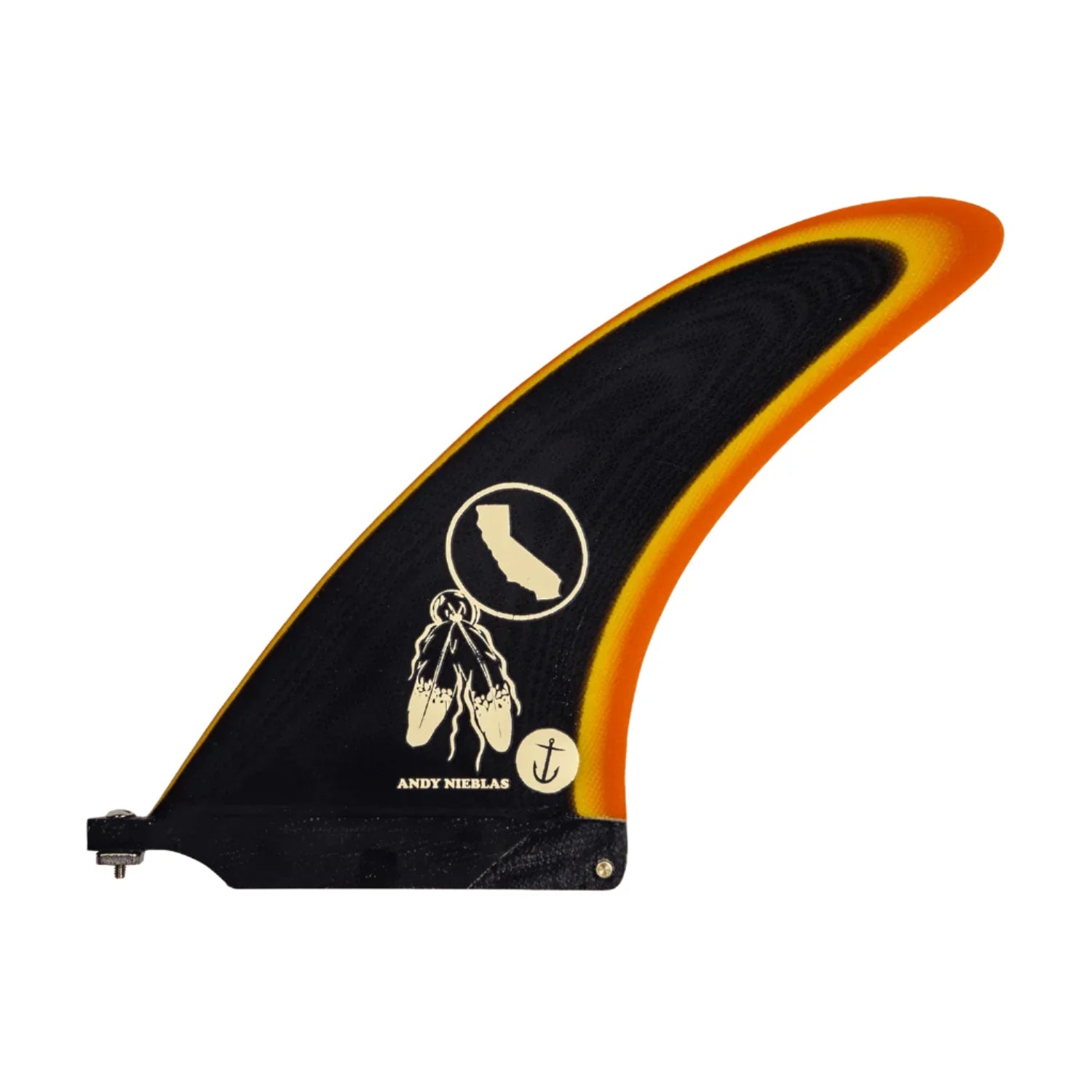 best surfboard fins for beginners-Captain Fin Co. Andy Nieblas 7.5" - Black