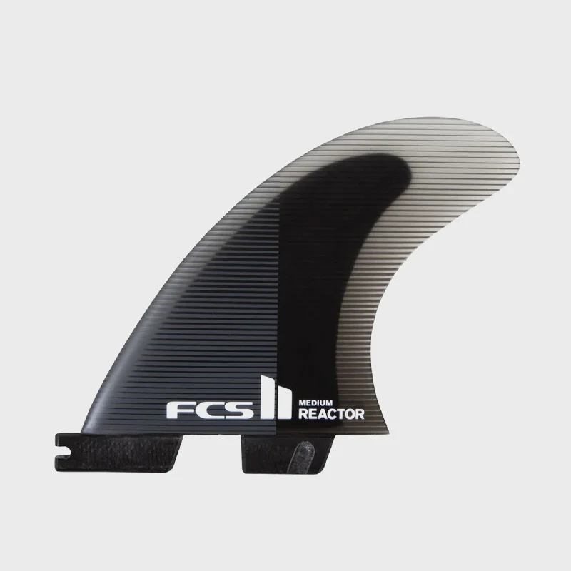 surfboard fins for versatile use in various conditions-FCS Reactor Performance Core FCS II Tri Fins - Medium - Charcoal/Black