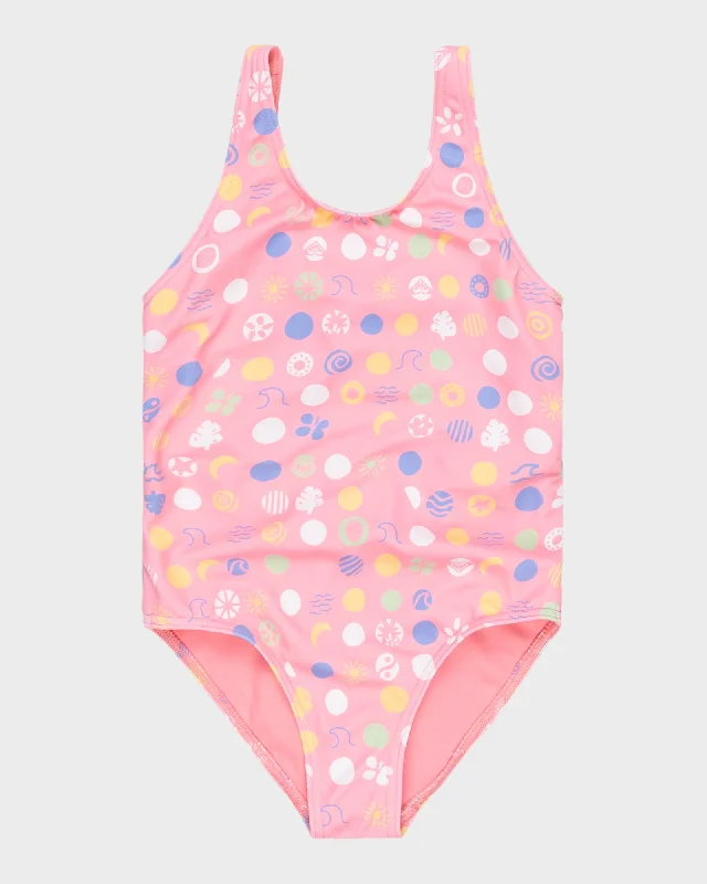 surf clothing for beach workouts-Girls 8-16 Roxy Dot One Piece Swimsuit