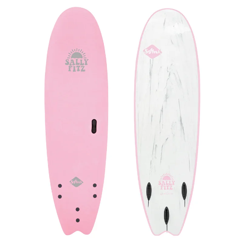 surfboard fin boxes with extra reinforcement-Softech Sally Fitzgibbons Handshaped 6'6 Soft Surfboard - Pink