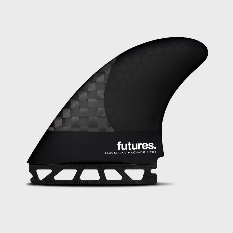 surfboard fins for low-speed control-Futures Machado Pivot Blackstix Thruster Fins - Large