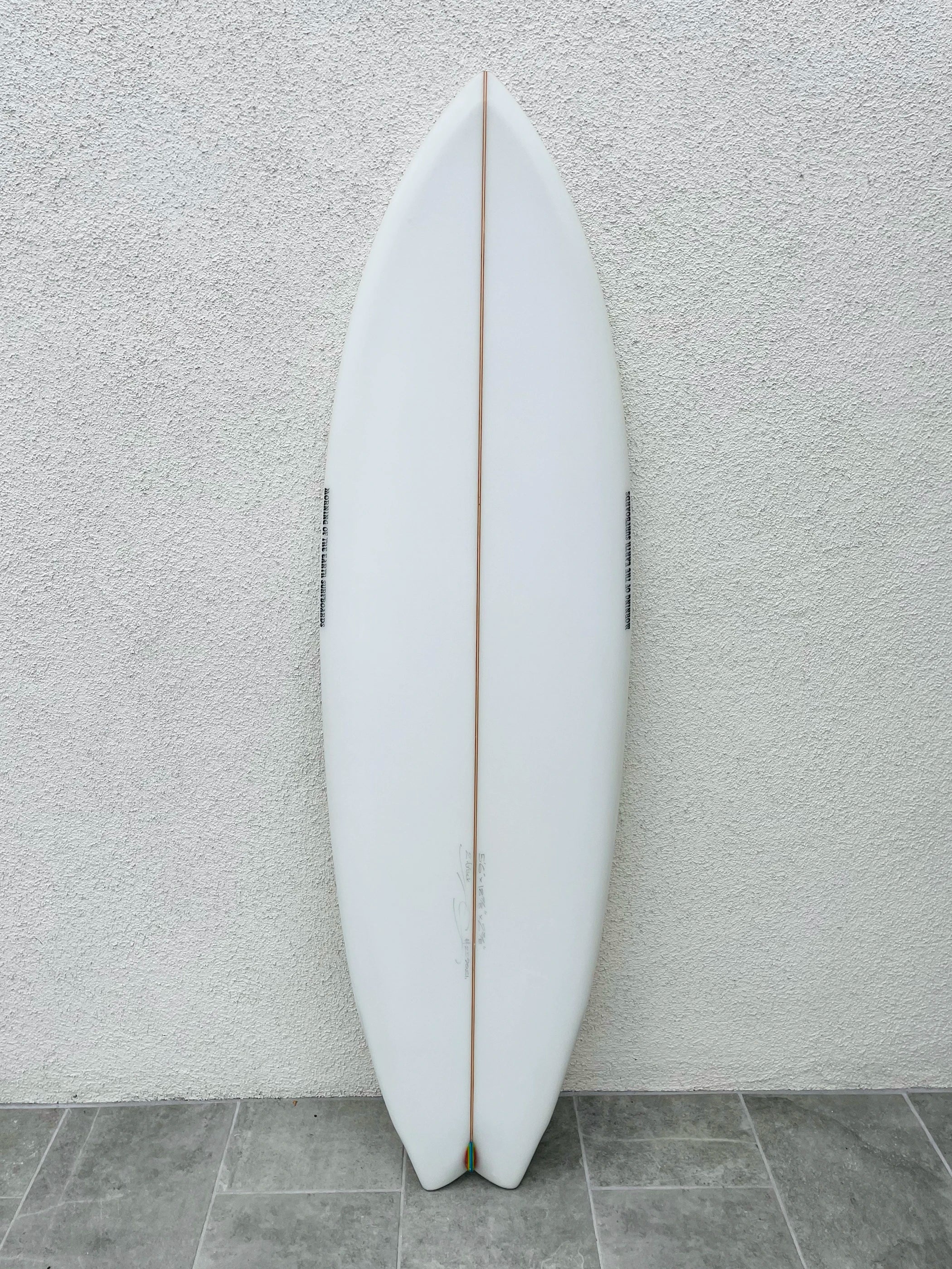 best longboard surfboards for beginners-Morning Of The Earth | 5’6” Tracks Twinny Clear Surfboard (USED)