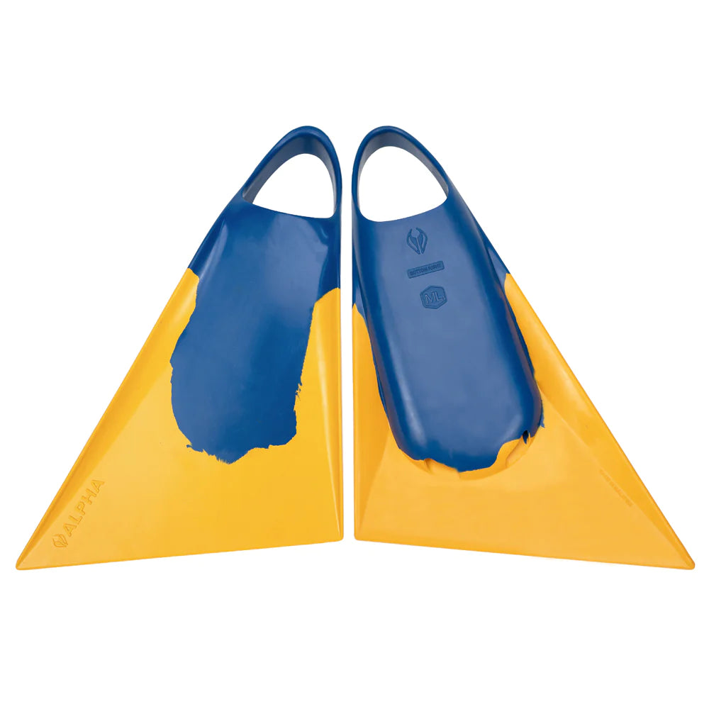 surfboard fins for higher level of precision-NMD Alpha Fins -  Blue Yellow