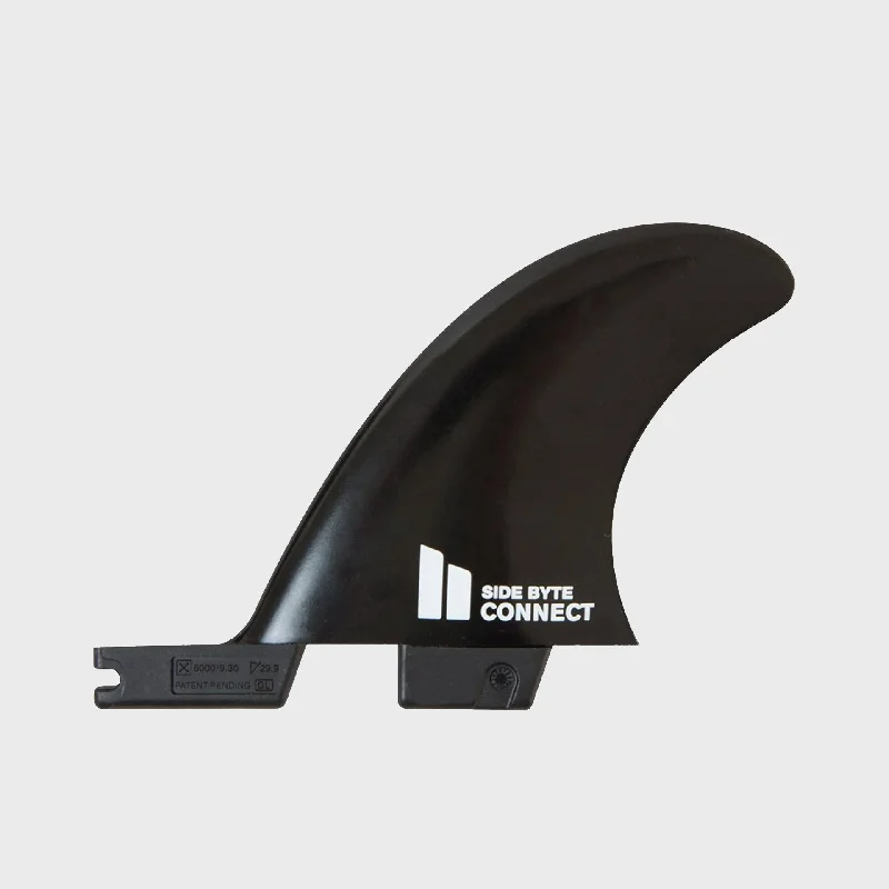 surfboard fins with soft edges for smoother rides-FCS Connect Quad Rear Side Byte Fins - Small - Black