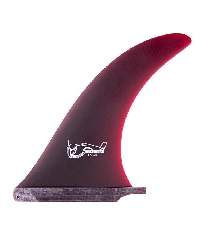 surfboard fins with reinforced edges for strength-Greenough 4A Red 10.5