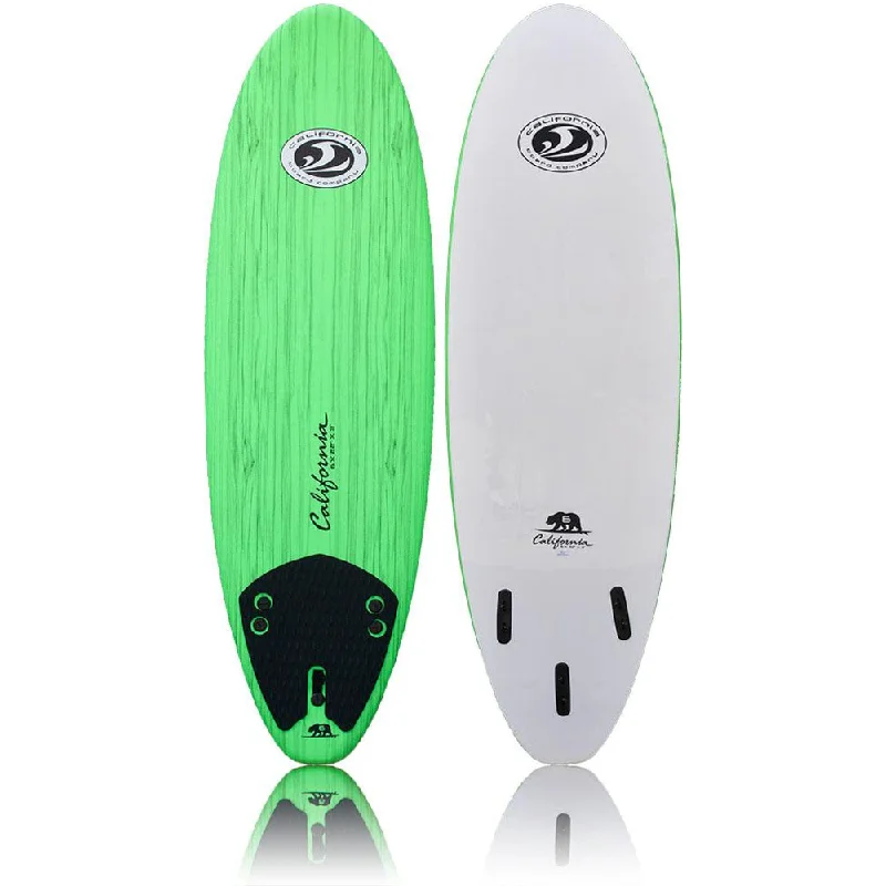 longboard surfboards for relaxed beach cruising-California Board Company Mini Mal 6ft Soft Surfboard - Green