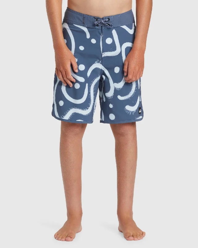 surf clothing for versatile use-Boys 8-16 Surfsilk Scallop 17" Boardshorts