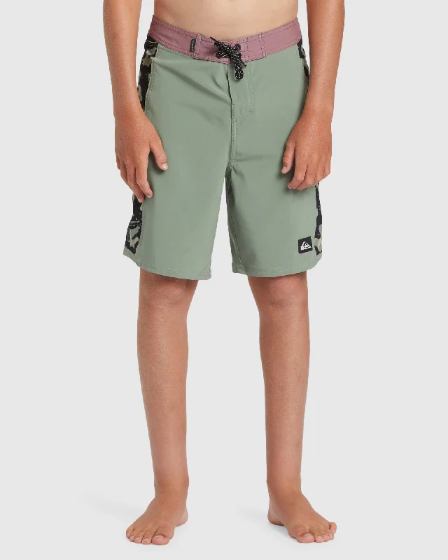 surf clothing for long days at the beach-Boys 8-16 Surfsilk Arch 17" Boardshorts