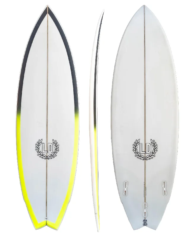 longboard surfboards with a rounded pin tail for control-LUKE DORRINGTON 'MFT' PERFORMANCE SURFBOARD