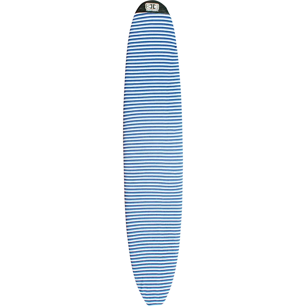 longboard surfboards for all-wave conditions-O&E Ocean & Earth Longboard Stretch Cover 10'0" Blue Stripe