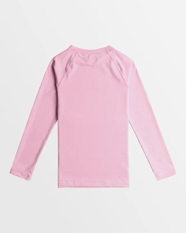 stylish surf clothing for active lifestyles-Girls 2-7 Essential UPF 50 Long Sleeve Rash Vest