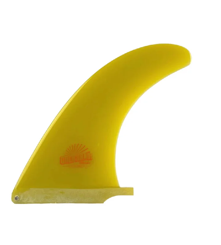 surfboard fins with a thruster setup-California Classic Yellow 8