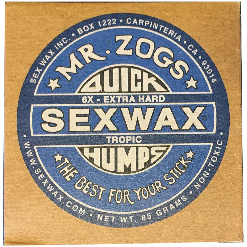 surfboard covers for sun protection-Mr. Zog's Sex Wax Quick Humps 6X Extra Hard Tropic/Base Surfboard Wax