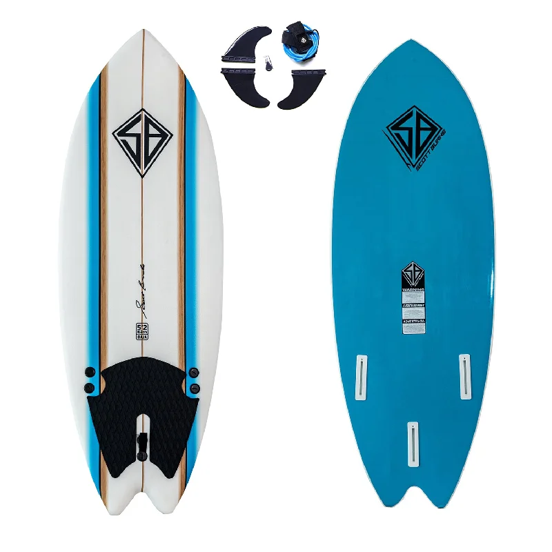 longboard surfboards with classic pintail design-Scott Burke 5'2" Baja Fish