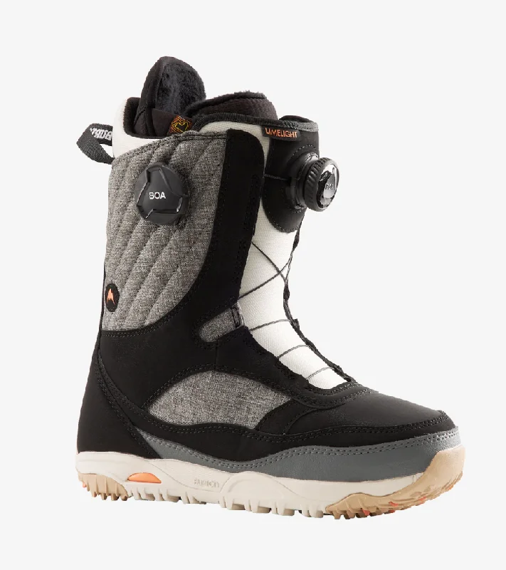 surf clothing with unique color options-Women's Burton Limelight BOA Snowboard Boots BLACK / SPECKLE