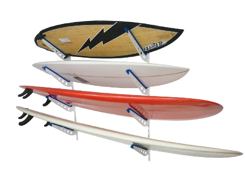 surfboard deck traction pad for more comfort-Surfboard Wall Rack - Quad Adjustable