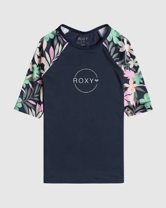 high-performance surf clothing for competition-Girls 6-16 Roxy Short Sleeve Upf 50 Surf T-Shirt