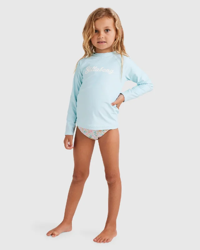 best surf clothing for beach activities-Girls 0-5 Sunnybeach Rash Vest