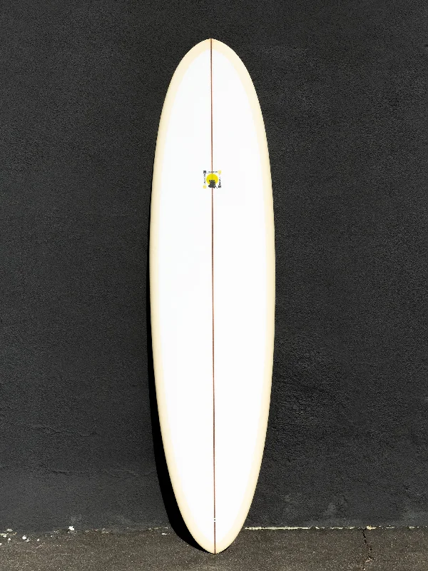 surfboard air vent for reducing pressure build-up-Kris Hall | Egg 7'2" Clear Cream