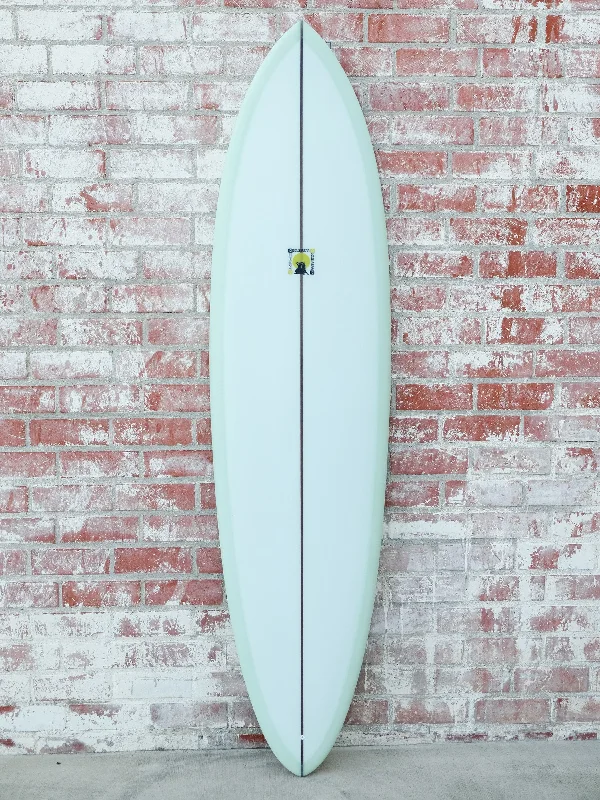 surfboard fins with quick-release mechanisms-Kris Hall | New Speed Way Boogy 7’4" Seafoam