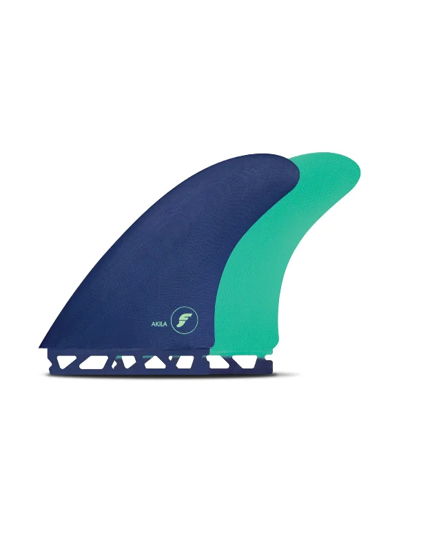 surfboard fins with a thruster setup-Akila Aipa Fiberglass Twin