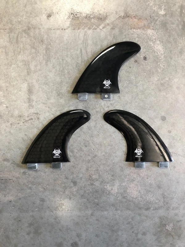 surfboard fins with large surface area for better grip-FCS1 RFC Honeycomb Thruster Fins 4.6"