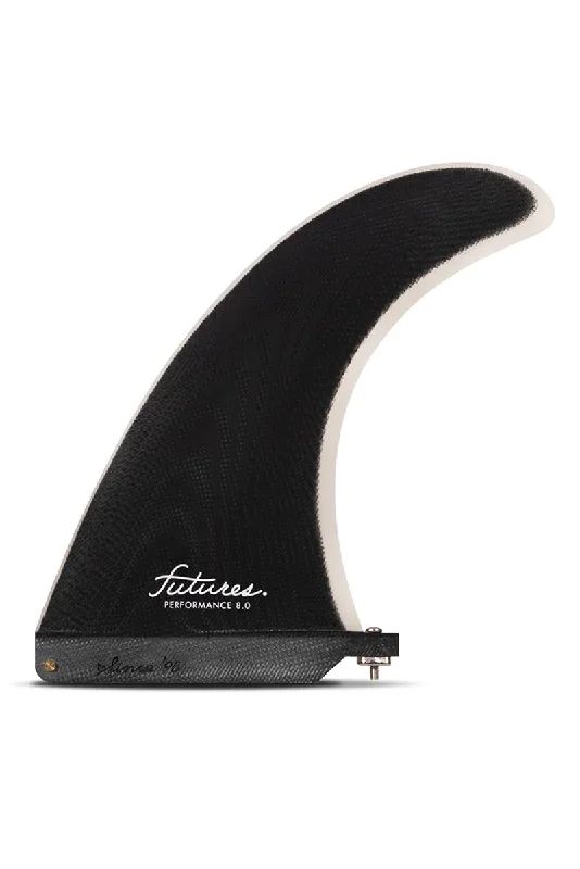 surfboard fins with adjustable setups-Futures Fins Performance 8" Longboard Fin - Smoke / Grey