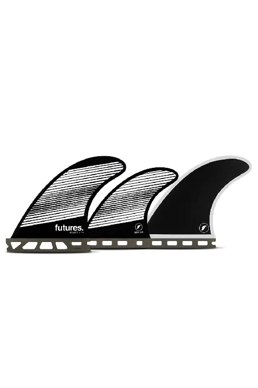 surfboard fins for even power distribution-Futures Fins F4 Legacy 5-Fin Set - Gray / Black