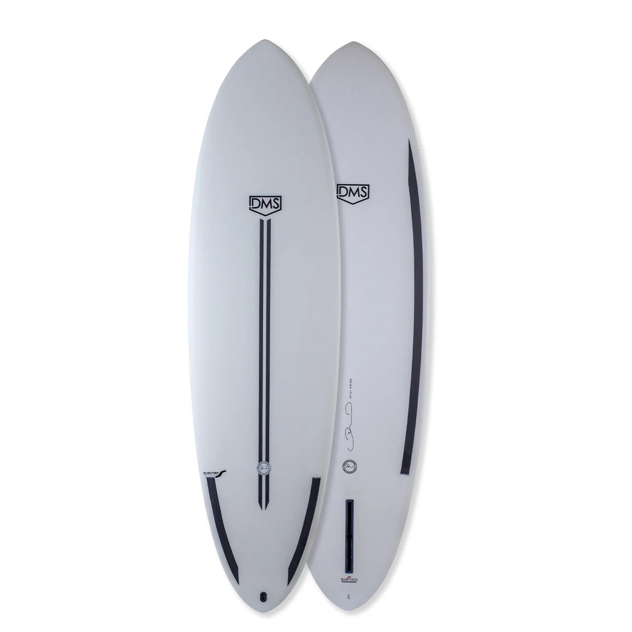 surfboard carrying straps for easy transport-DMS Funboard 7' - Injection Tech White