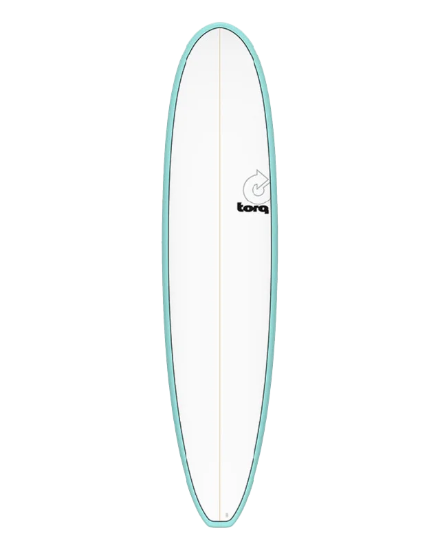 surfboard foam pads for increased comfort-8'0" Longboard in Light Teal & Pinline