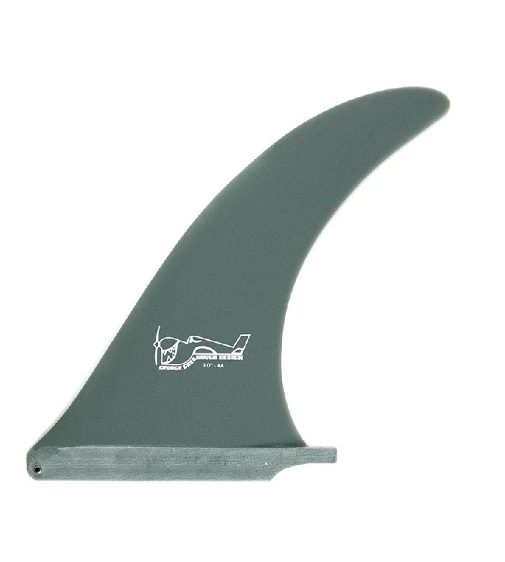 surfboard fins with reinforced construction-Greenough 4A Grey 9.75