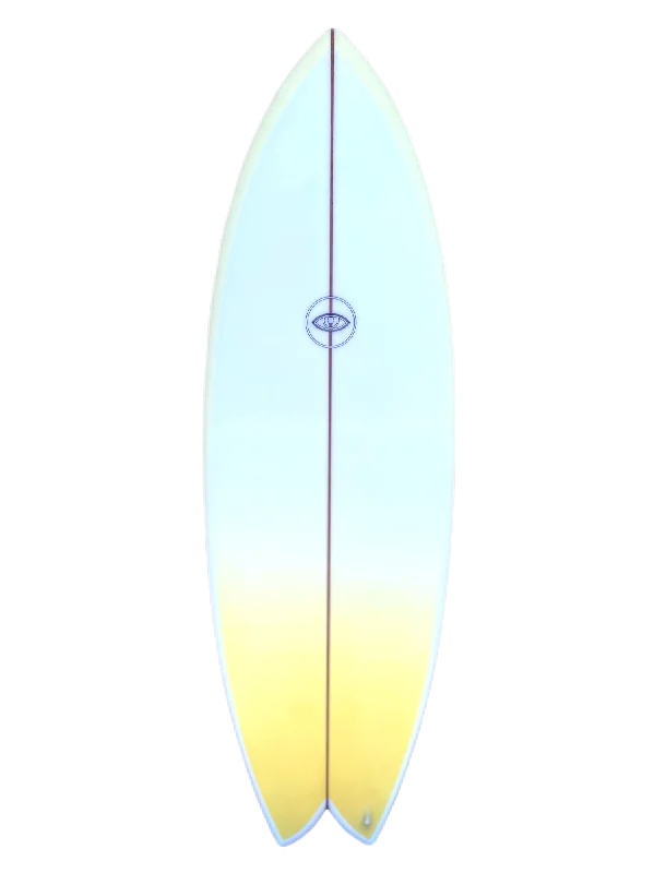 surfboard straps for easy tie-down-Eye Symmetry | Wombi Fish 5'2" Clear Yellow