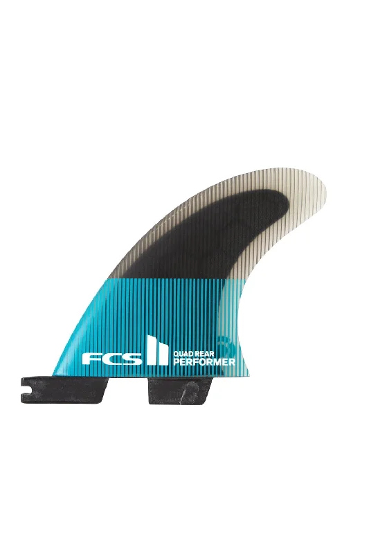 surfboard fins with high performance and durability-FCS II Performer PC Large Quad Rear Fin Set - Teal / Black