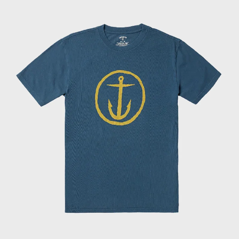 surfboard fins with easy-to-adjust setups-Captain Fin Mens OG Logo T-Shirt - Dark Navy