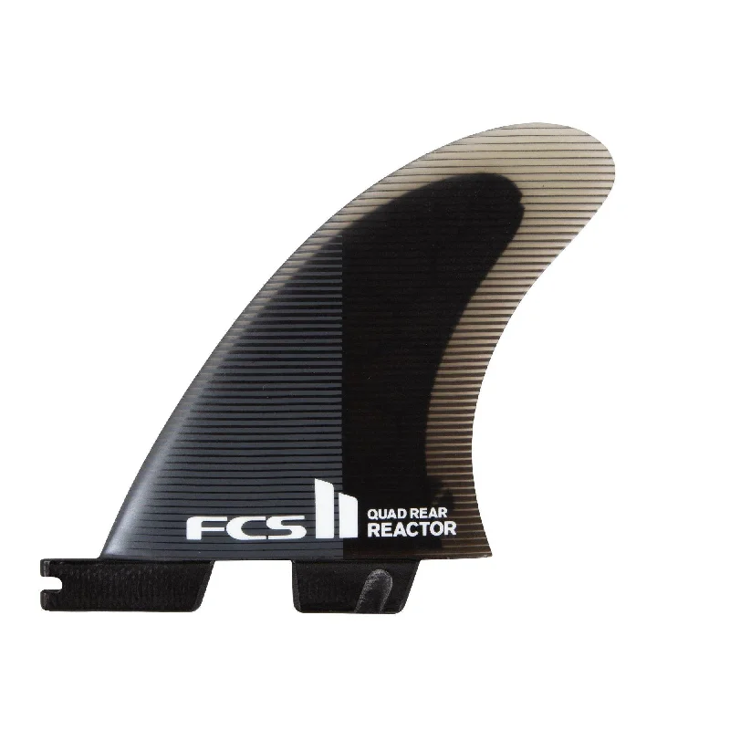 surfboard fins with durable, lightweight material-FCS II Reactor PC Medium Charcoal/Black Quad Rear Fins