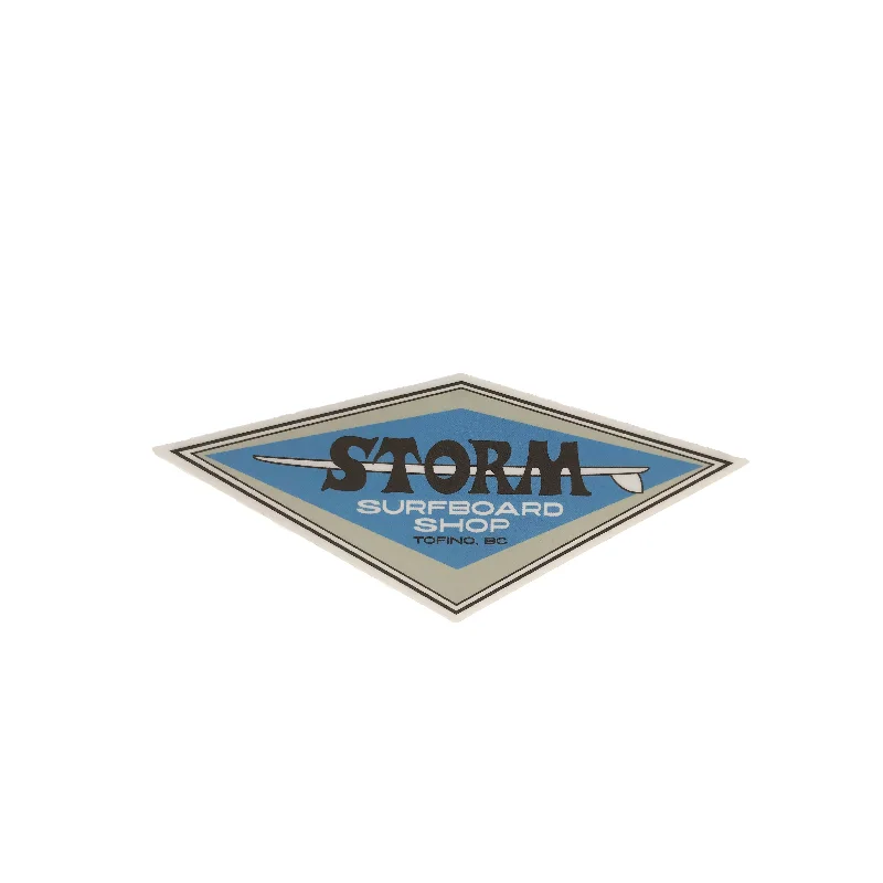 surfboard leash with quick-release mechanism-Storm Diamond Surfboard Shop Sticker