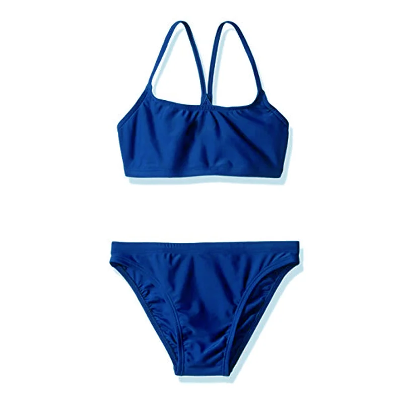 surf clothing for beach parties-Junior Guard 2-Piece THIN Strap Swimsuit R.Blue(READ SIZING)