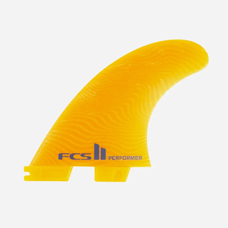 surfboard fins with easy-release systems-FCS II Performer Neo Glass Eco Tri Fins - Large - Mango