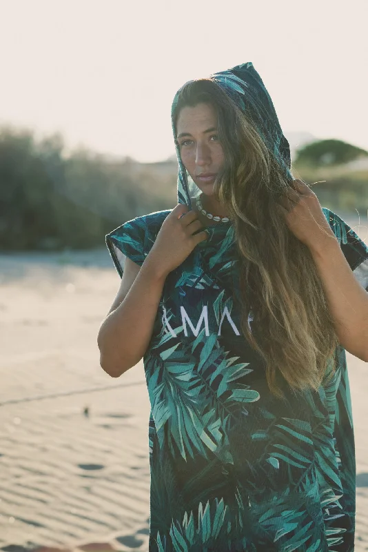 surf clothing with built-in sunscreen-Poncho surf- Tropic