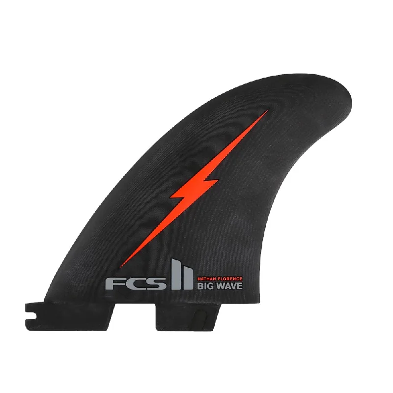 surfboard fins with deep rake for better grip-FCS II Nathan Florence Big Wave Quad Fin Set