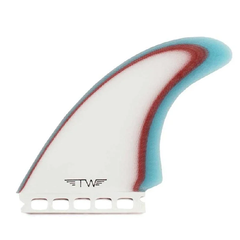 surfboard fins with stronger base for added power-Captain Fin Co. Tyler Warren Twin Especial Single Tab Blue