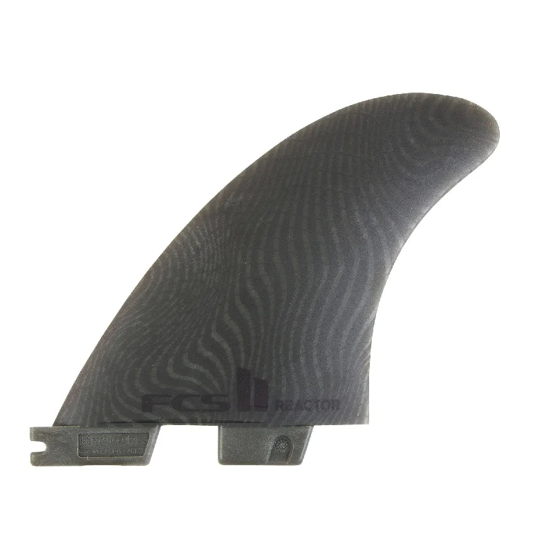 surfboard fins with a wide base for more drive-FCS II Reactor Neo Glass Eco Ash Tri Fins - Medium