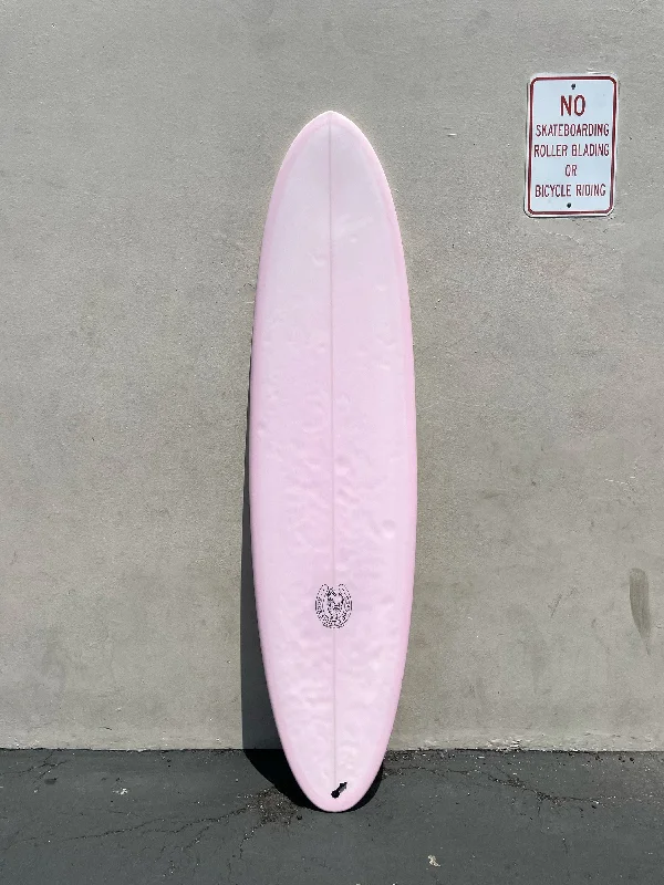 longboard surfboards for relaxed sessions-Kookapinto Shapes | 7’6" Quad Egg Pink Surfboard (USED)